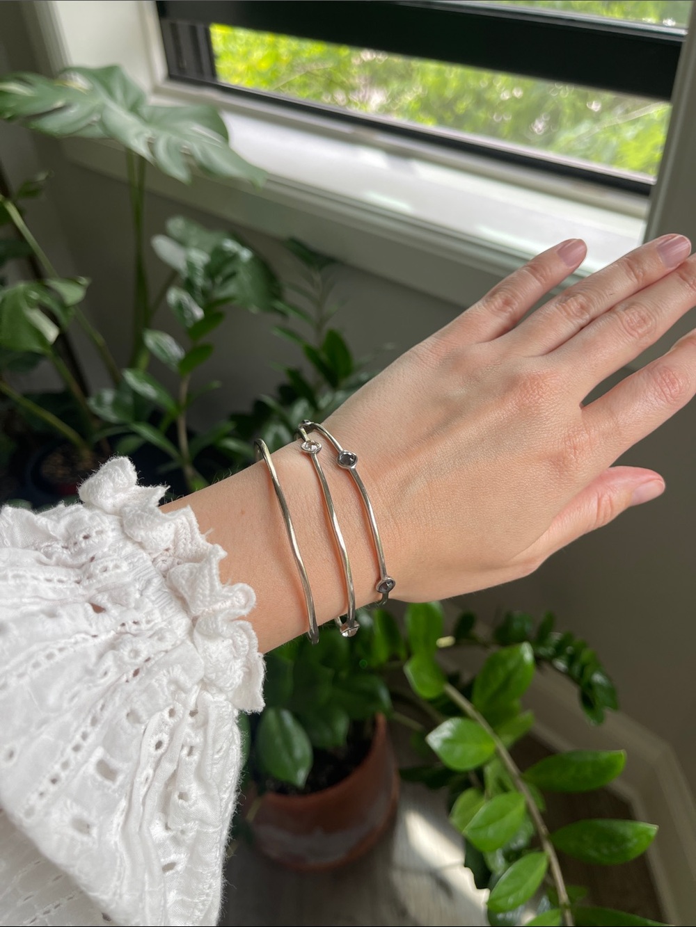 Ippolita Silver and Gem Stone Stacking Bangle Set
